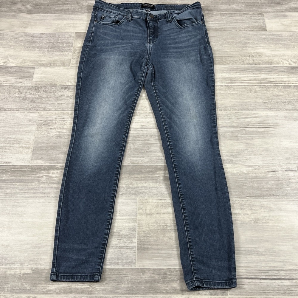 Judy Blue‎ Pull on Skinny Jeans Women's 15/32 Blue Stretch Denim High Rise USA